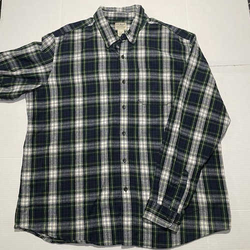 L.L. Bean Herren Langarm Flanell Hemd Traditional Fit Xl- Reg