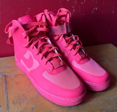 NIKE AIR FORCE 1 HI Hyperfuse SOLAR RED Glow 454433-600 size 8.5 2011 Rare