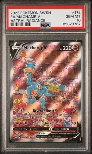 2022 Pokemon Sword & Shield Astral Radiance Machamp V FA PSA 10 #172