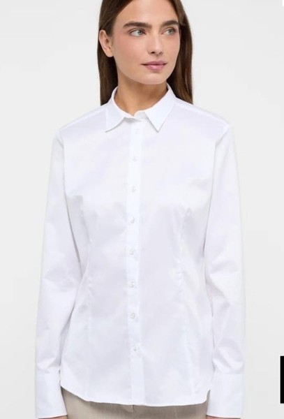Women ETERNA Shirt White Cotton 38 #7M0Z