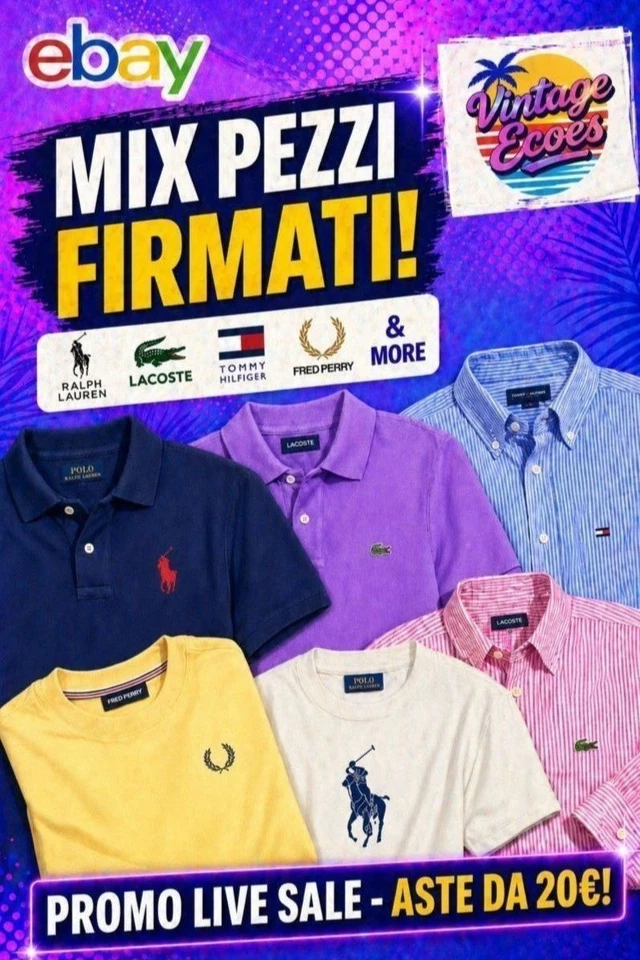 MIX SECOND HAND uomo 15/20€: camicie, t-shirt, polo - Ralph, Lacoste, Fred.