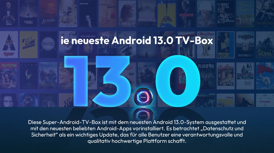 Android 13.0 TV BOX 4+128GB Smart 8K HD 5G WIFI H616 Media Player Quad core DE - Bild 2 von 4