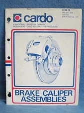 1968 thru 1978 Cardo Brake Caliper Assemblies Catalog GM Ford Chrysler Original