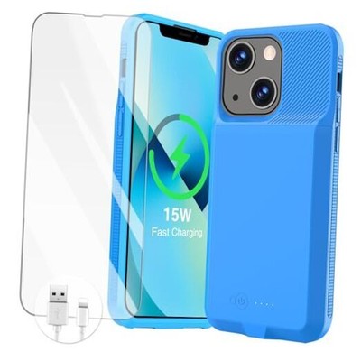  15W Fast Charging Battery Case for iPhone 13/13 Pro/14/14 Pro, Ultra-Slim 