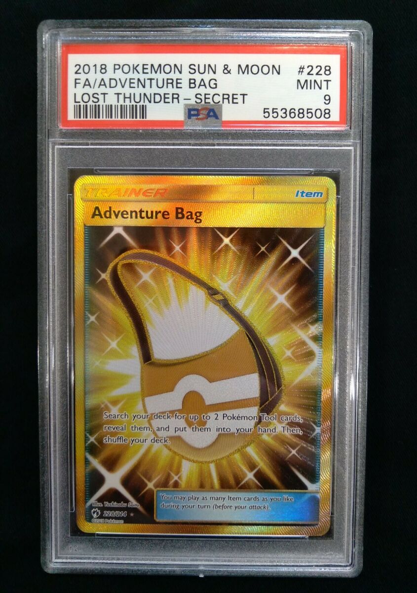 Graded PSA 9 2018 PM Sun & Moon Full Art ADVENTURE BAG #228 Graded PSA 9 2018 PM Sun & Moon Full Art ADVENTURE BAG #228