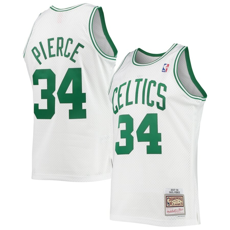 Boston Celtics Paul Pierce #34 Mitchell & Ness White 2007/08
