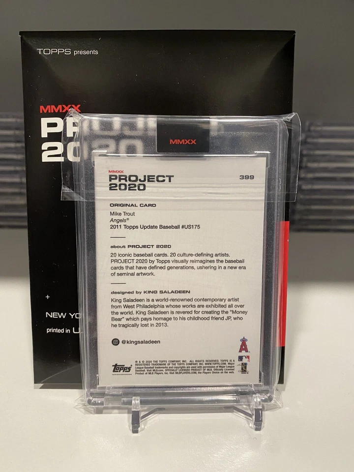 Topps Project 2020 MIKE TROUT Card #399 by King Saladeen - Angels - IN HAND - Image 2 of 2