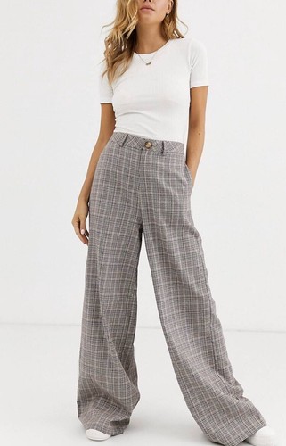 Pantaloni Palazzo Vita Alta Multi Quadri | eBay