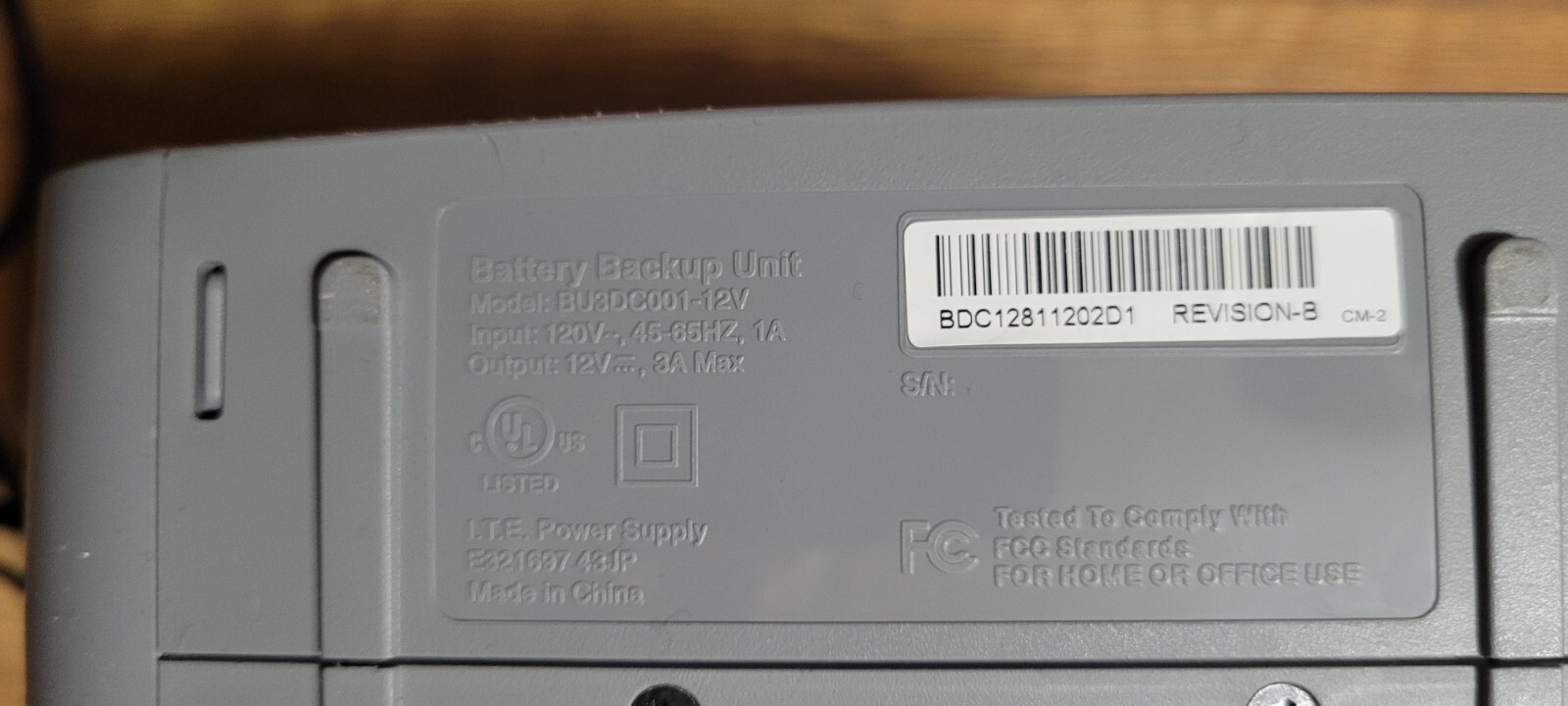 Belkin Residential Battery Backup Power Supply UPS Model BU3DC00112VDC eBay