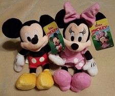 NEW Disney Junior Mickey/Minnie Mouse 11" Plush LOT Bean Bag Stuffed Animal NWT