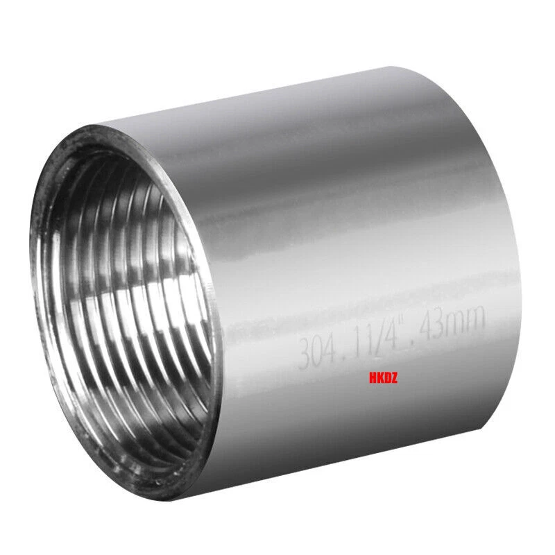 Pipe Fittings Straight Connector304 Stainless Steel 1/8"~4" BSP Female Threaded - Image 3 of 4