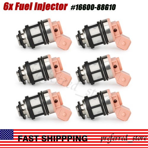 6 NEW FUEL INJECTORS 1660088G10 For Nissan D21 Pathfinder Quest 3.0L