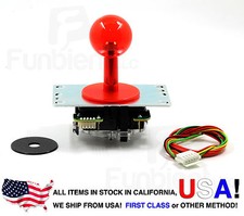 Sanwa Original Japan Arcade Joystick JLF-TP-8YT-SK Translucent Clear RED Ball