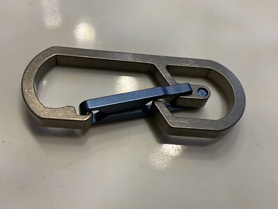 Titanium Carabiner Snap Spring Hook Clip, EDC Keychain, Key Ring