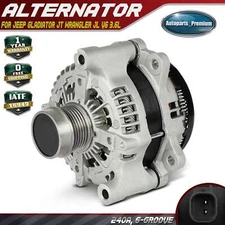 1x Alternator for Jeep Gladiator JT Wrangler JL V6 3.6L 240A 12V CCW 6-Groove