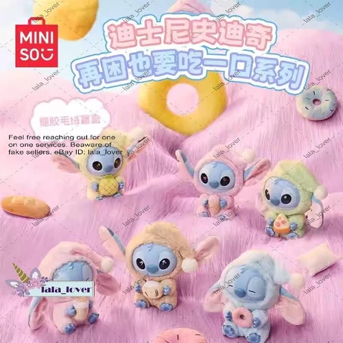 Miniso Stitch Eat Something Before Sleep Series Vinyl Figure Confirmed Blind Box - Picture 8 of 26