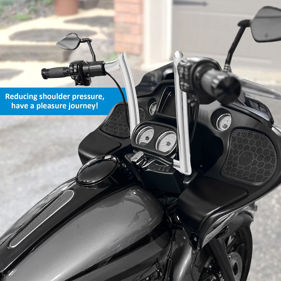 Manillar colgante Pre-Wred 12"" Rise Ape para Harley Road Glide Special 2015-2023 Foto 2 de 4