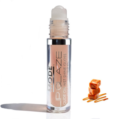 MODE Lip Glaze Creme Caramel Flavored Lip Gloss Roll On Yummy Sheer Wet Shine