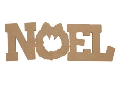 Weihnachtsdeko Zuhause 13 cm hoch ''NOEL'' MDF Holz Buchstaben Basteln DIY 