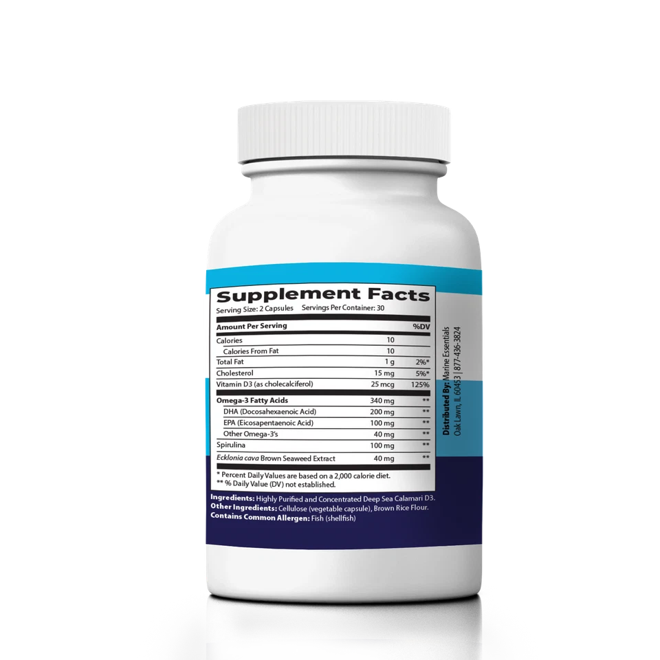Marine Essentials | Marine-D3 | Antienvejecimiento | Omega-3 | 6 Botellas (360 Cápsulas) Foto 3 de 4