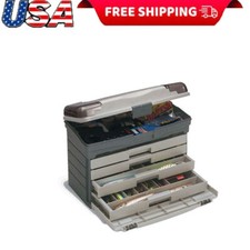 Fishing 4 Drawer Tackle Box Ideal For Organizing Lures Graphite/ Sandstone 7 Lb