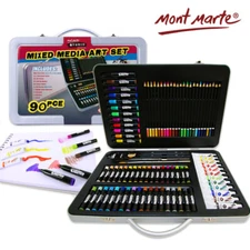 90pcs Professional Drawing Artist Kit Pencils and Sketch Charcoal Art Tools Sets