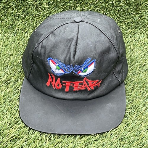 vintage 90s leather no fear hat | eBay