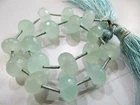 AAA Quality Aqua Chalcedony Rondelle Faceted Beads, 9" long Strand,FREE SHIPPING