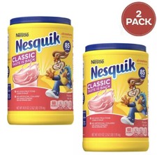 2 Packs Nesquik Strawberry Powder Drink Mix 41.9 oz. Each