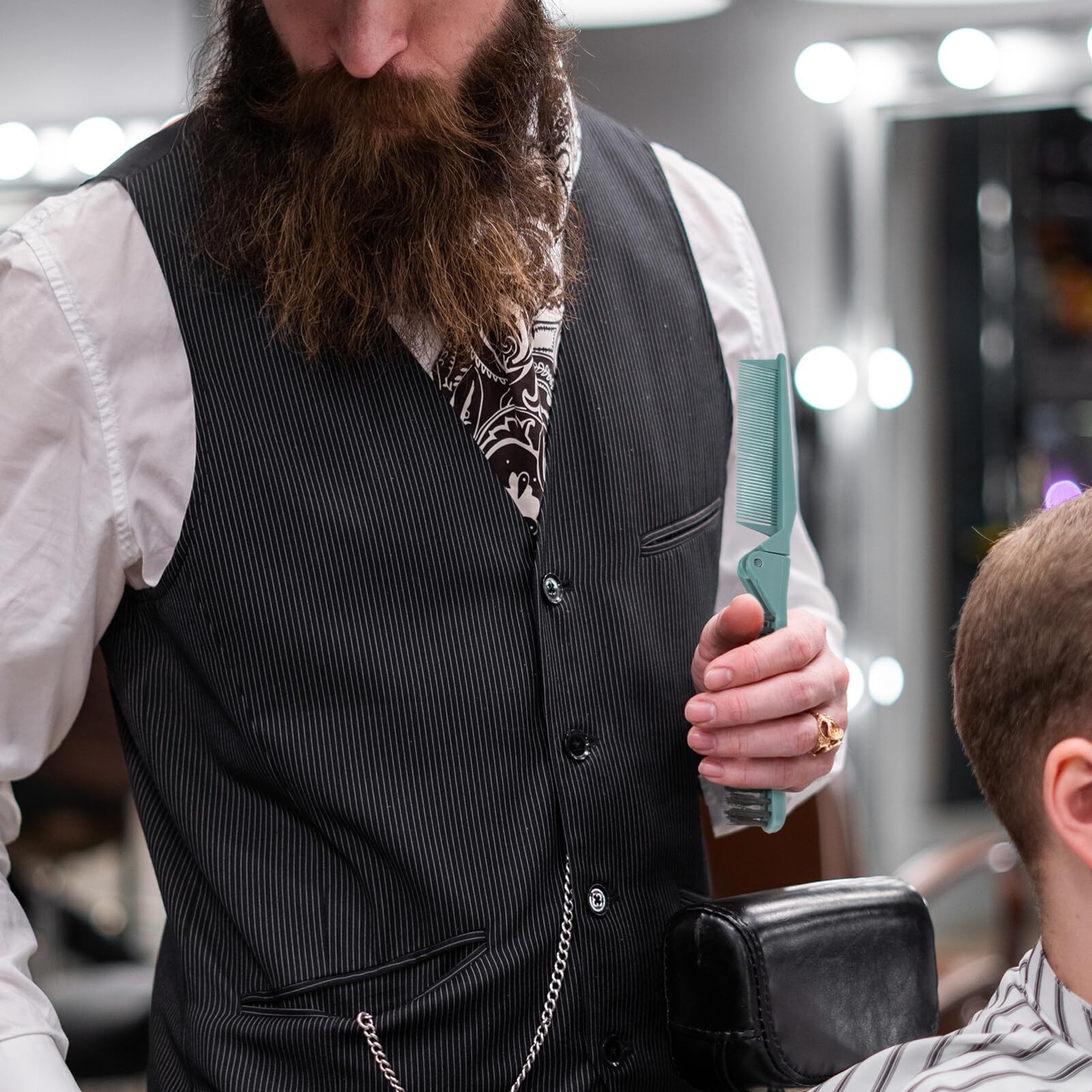 2 Pack Foldable Hair Brush Travel Hair Comb for Purse Compact Pocket Hair Brush