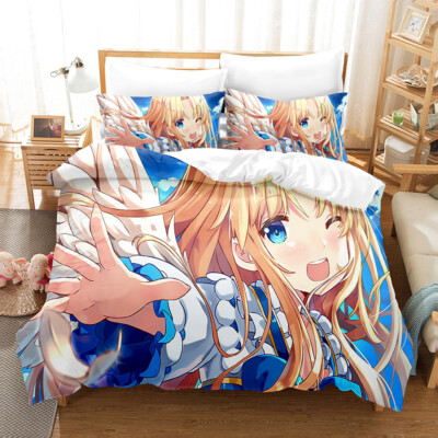 Anime Shield Hero Bettwäsche Set Kissenbezüge 80x80 Anpassbar Bettbezug 135x200