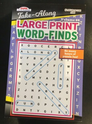 KAPPA TAKE ALONG LARGE PRINT WORD SEARCH WORD FINDS FUN PUZZLE BOOK VOLUME 89