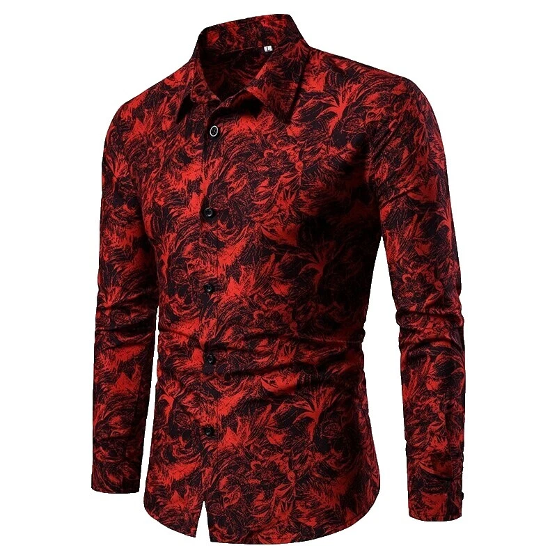 Moda Cotton Long Sleeve Casual Button-Down Shirts for Men