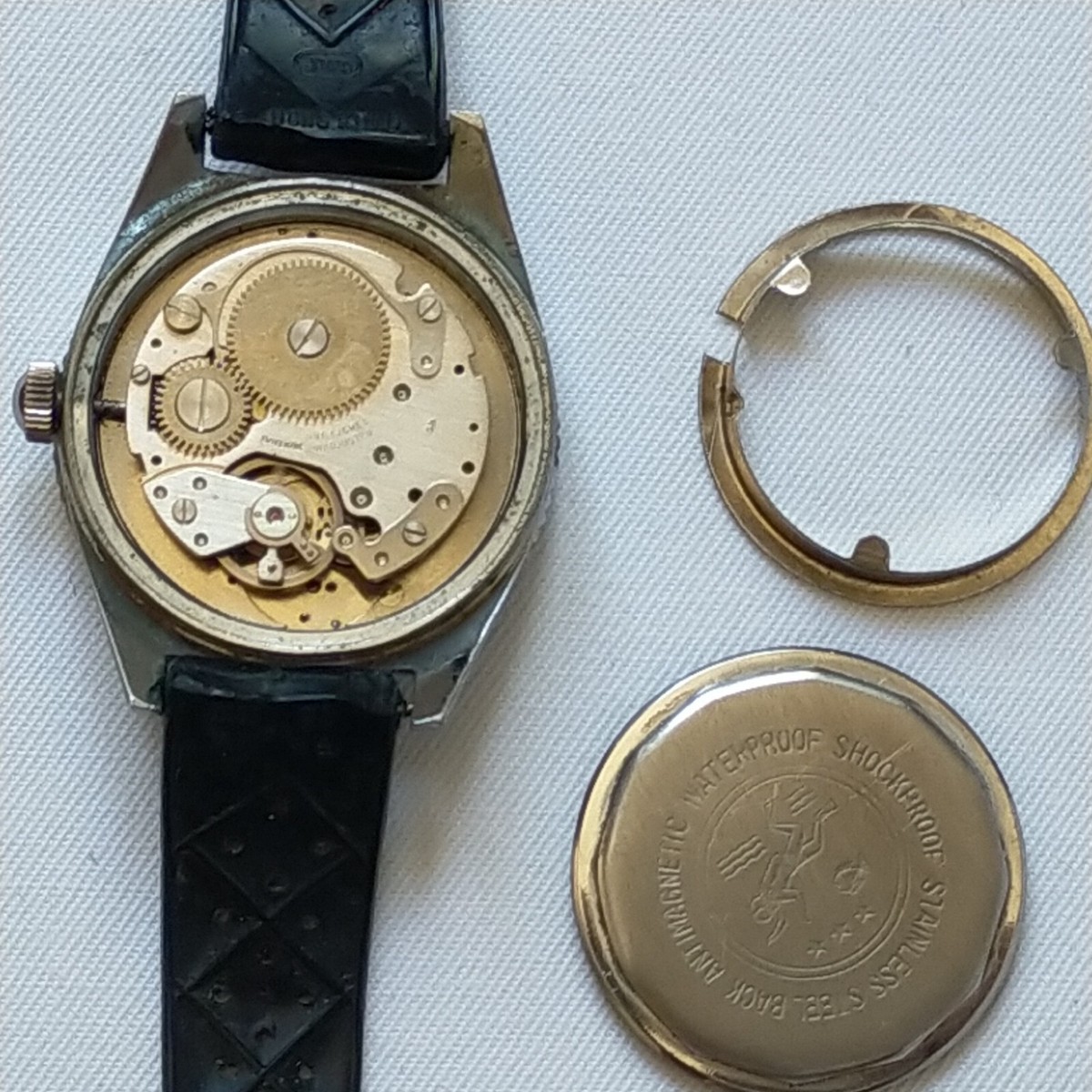 Montre De Plongée Vintage Holcan-Star - Mécanique Swiss Made Années 70 - Cadran Bleu, Boîtier Acier - État Fonctionnel