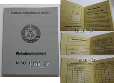 DDR 1984 NVA / Grenztruppen Armee Ausweis , East german army ID book / document