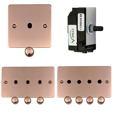 G&H flache helle Kupfer Dimmer Platten & Module LED Halogen Vpro Vcom