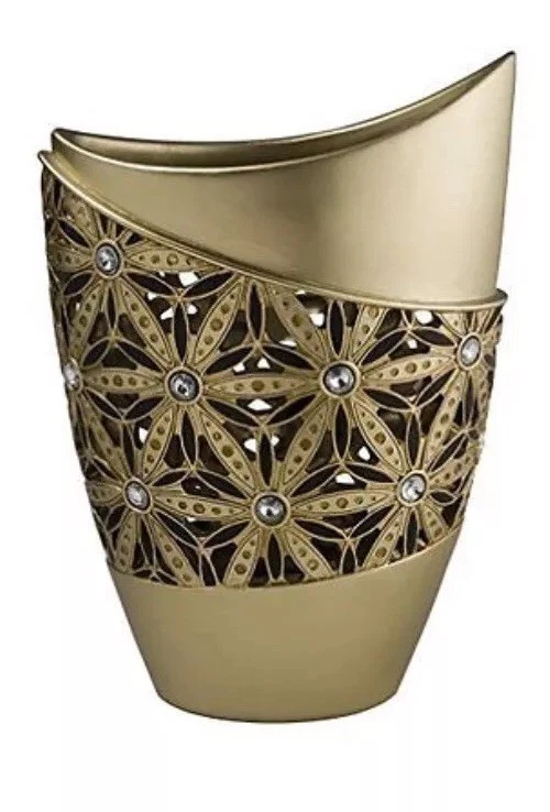 Ok Lighting Ok-4267-V1 Autumn Sunflower Decorative Vase Gold New