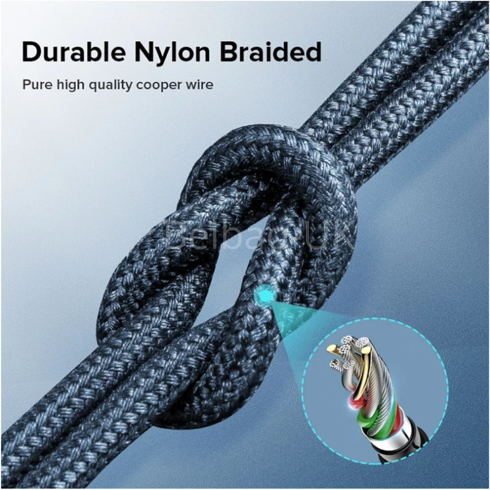 For iPhone 14 13 12 Pro Max 8 7 6 Type C To iPhone Cable Heavy Duty Charger Cord - Image 4 of 4