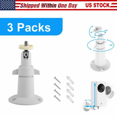 IMOUNTEK Indoor Outdoor 3Pcs Security Wall Mount Holder for Arlo or Pro Camera Adjustable