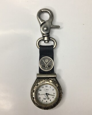 Colibri Watch-Vintage-Golf-Clip on-Genuine Leather Lanyard with