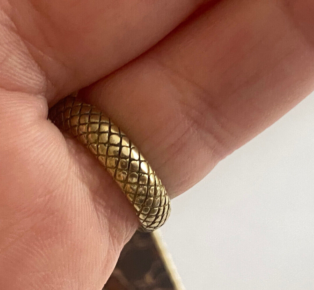 Authentic Rare Snake Solid Silver Gilded Diamonds… - image 10