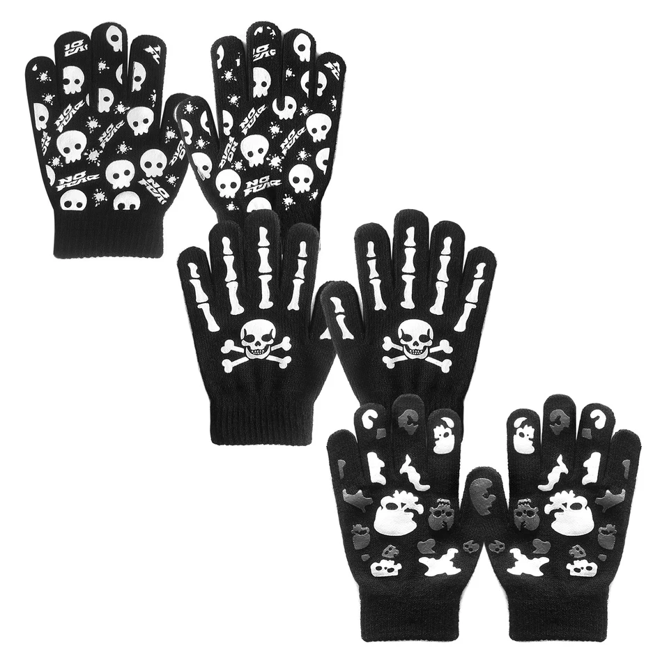 EvridWear Kids Magic Stretch Gripper Winter Warm Gloves 3 Pairs/Pack Assortment  - Image 3 of 4