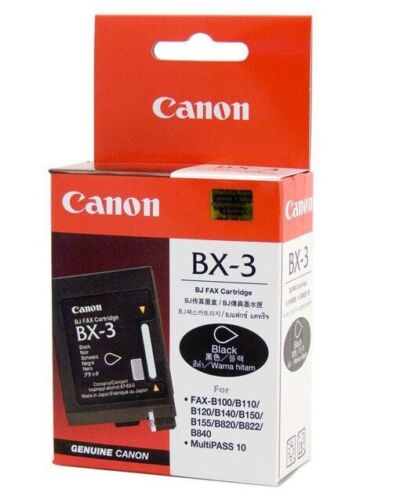 Original Canon BX-3 FAX B100 B110 B115 B120 B140 B150 B155 B820 B822 B840 EMBALAJE ORIGINAL - Imagen 1 de 1
