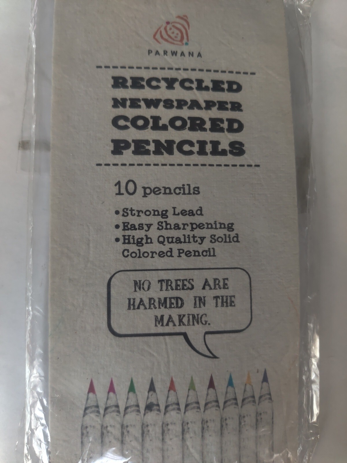 Parwana Recycled News Paper Colored Pencils  10 Pencils, Strong Lead, High Quali