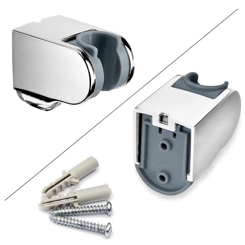 Modern Chrome Shower Head & Hose Hand Held Heads & Bracket Set - Picture 4 of 7
