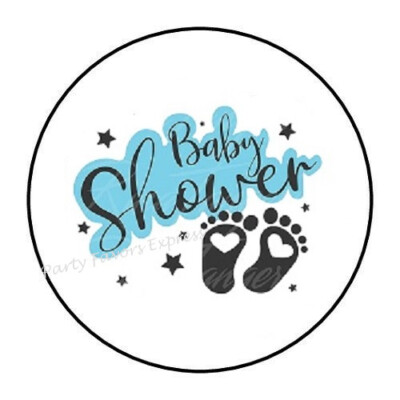 10cm Auto-Aufkleber Sticker Decal Farbe Boy Baby Shower Footprints Rund R1734