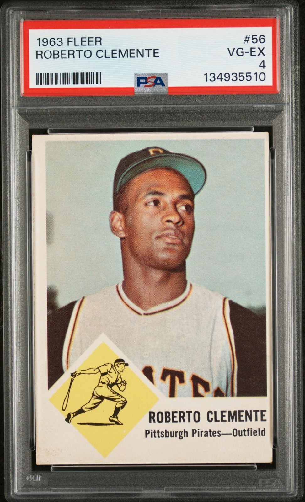 1963 FLEER #56 ROBERTO CLEMENTE - PSA 4
