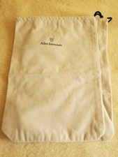 Pair of new Allen Edmond Grey Flannel Boot Bags Large 12" x 17"