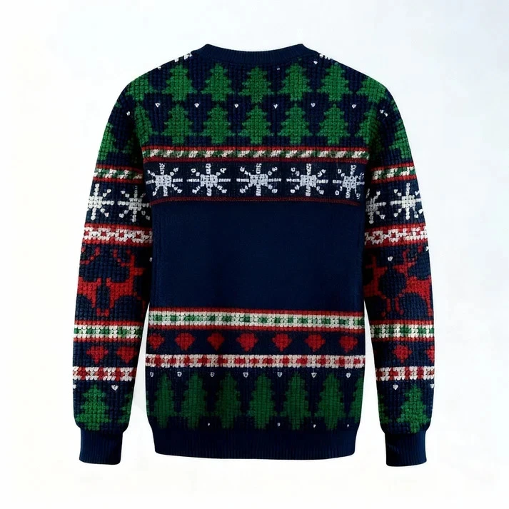 Santa Serving Double Holiday Attitude Ugly Sweatshirt