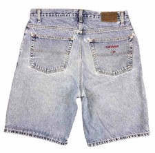 Tommy Jeans Mens Classic Y2K Vintage 2000s Blue Denim Faded Jean Shorts Size 36